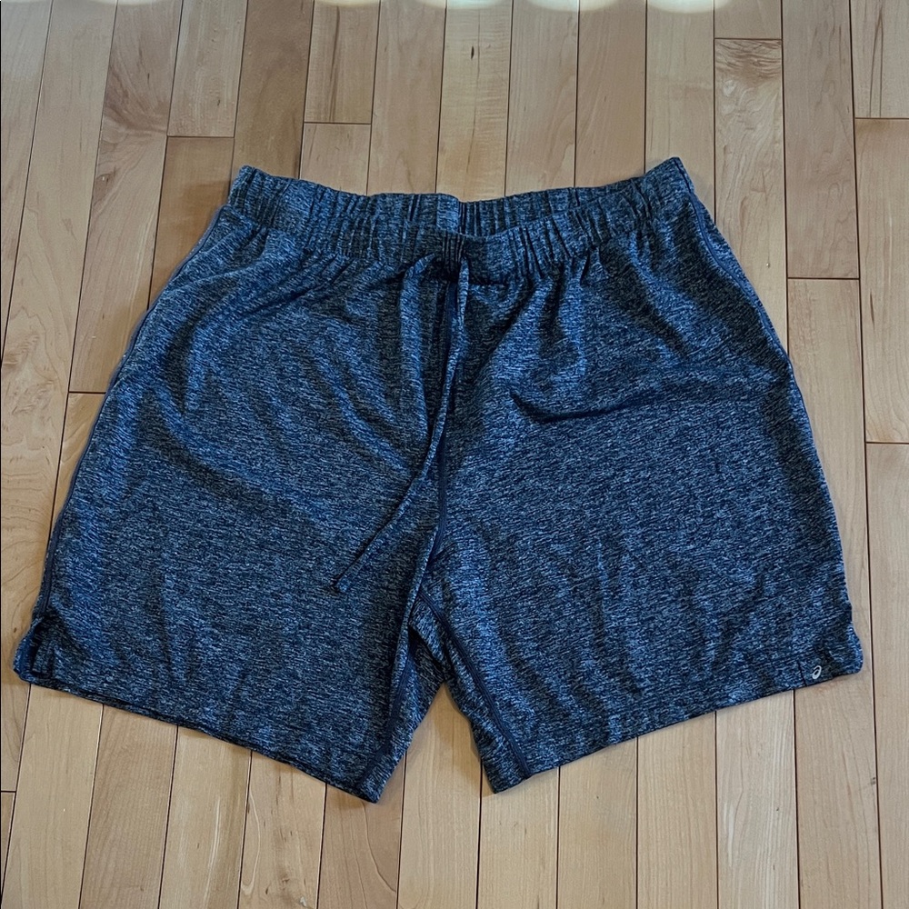 ASICS Men's Heathered Soft Blue Shorts Size Large